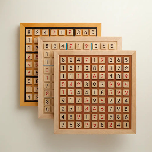 Sudoku Wooden Brain Training Board with Drawer – Boost Focus & Problem-Solving Puzzlets