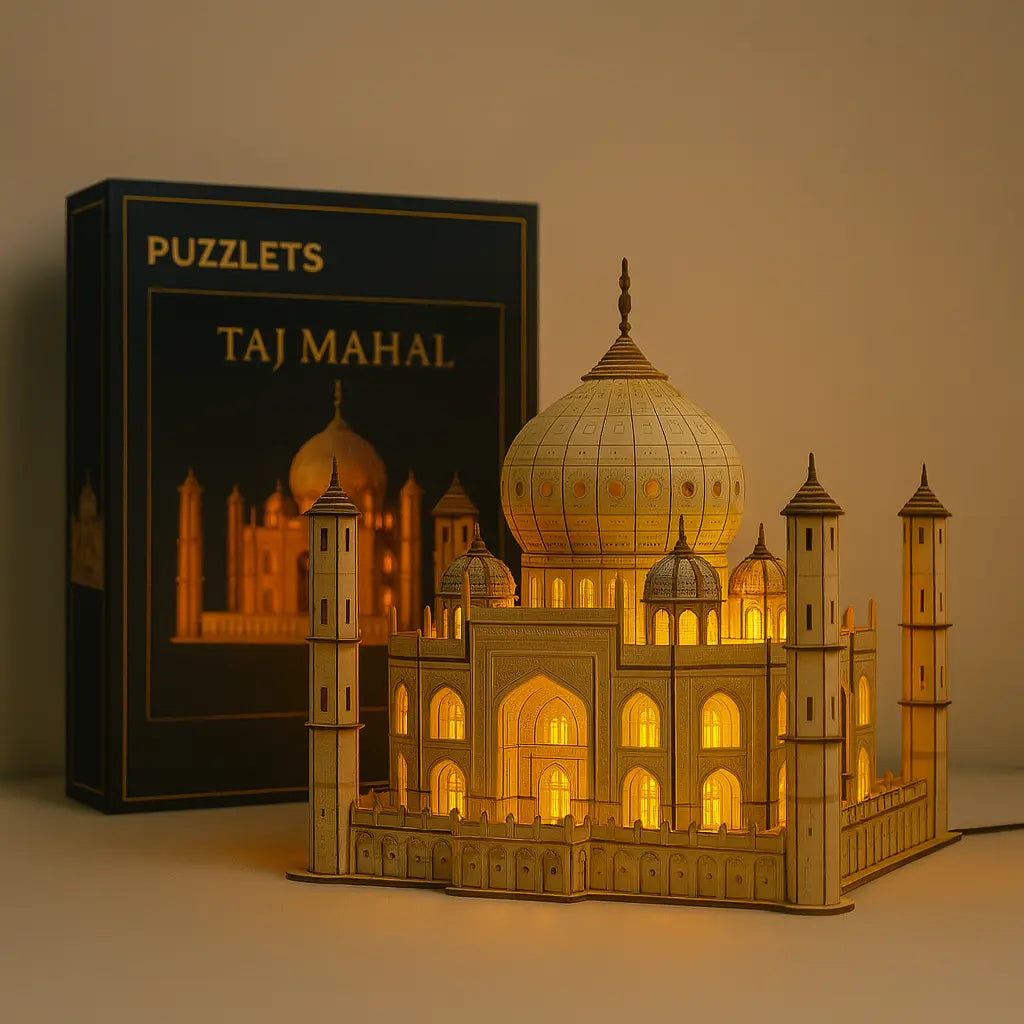Taj Mahal 3D Wooden Puzzle – A Premium Brain-Challenge for Focus, Skill & Relaxation Puzzlets