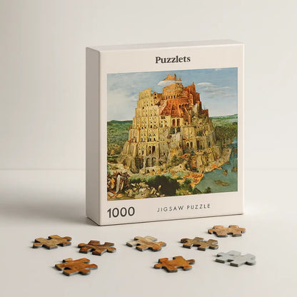 Tower of Babel 1000-Pc Puzzle – A Mind-Sharpening, Immersive Art Challenge for Adults & History Lovers Puzzlets