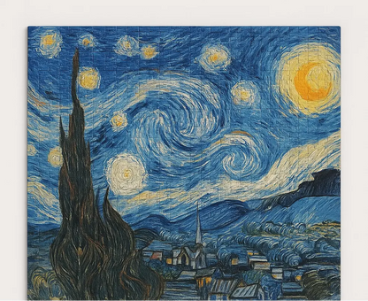 Starry Night 1000-Pc Puzzle – A Calming, Mind-Sharpening Fine Art Challenge for Adults & Teens Puzzlets