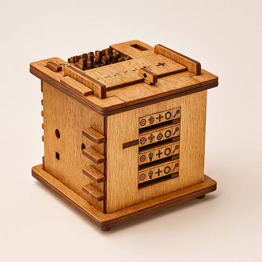 Schrödinger’s Cat Brain Teaser Box – Premium Wooden Logic Puzzle for Adults & Teens Puzzlets
