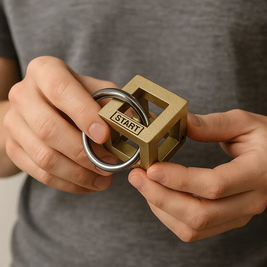 Zinc Alloy Intelligence Puzzle Rings – A Giftable Mind Puzzle for Adults & Teens Puzzlets