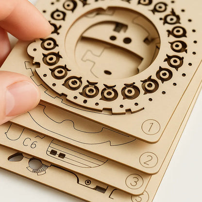 Wooden Airship Model by Puzzlets | Intelligent 3D Brain Teaser for Adults Seeking Challenge & Calm Puzzlets