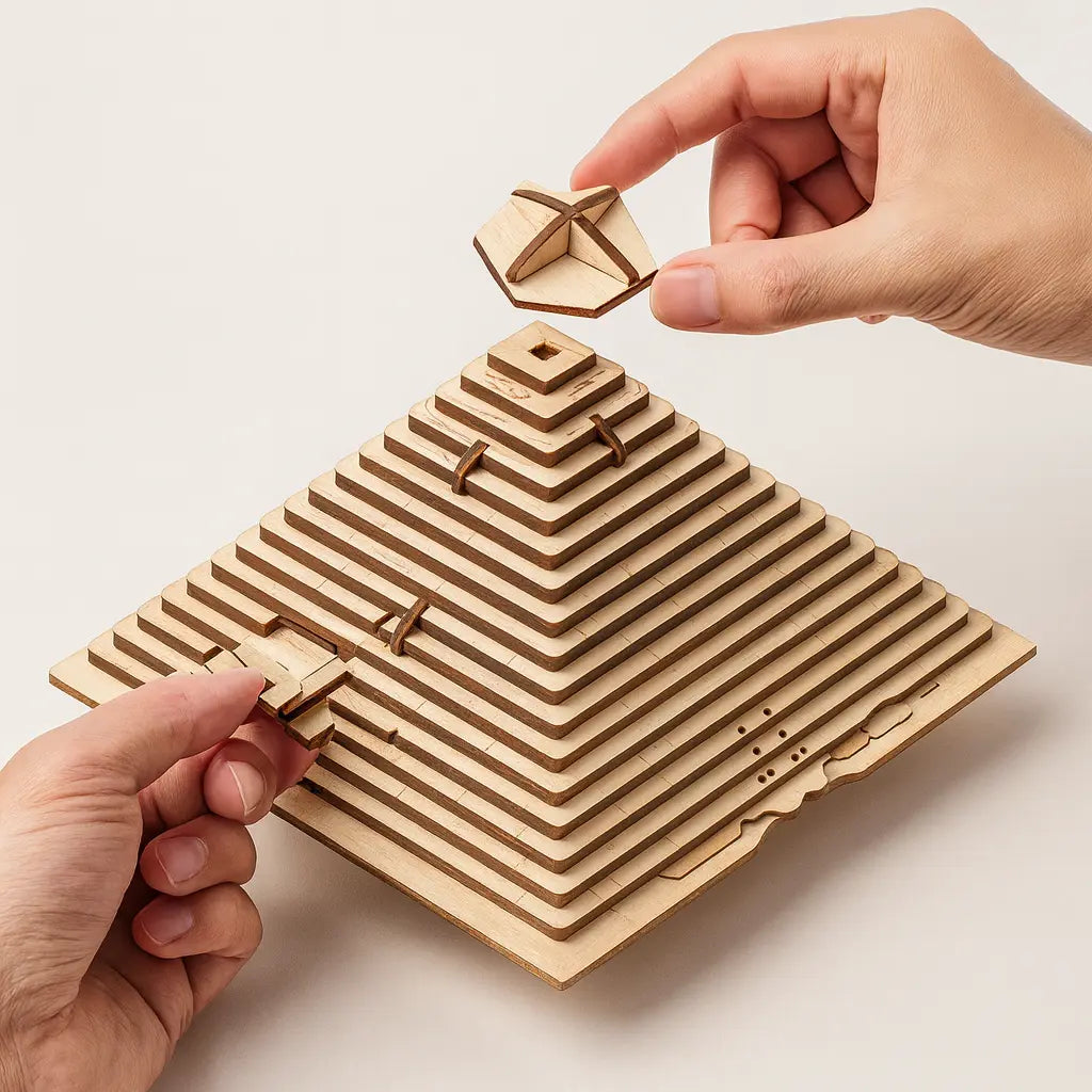 Pyramid Brain Teaser Box – Boost Focus, Curiosity & Problem-Solving with a Secret Compartment Puzzlets