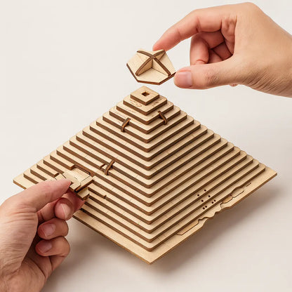 Pyramid Brain Teaser Box – Boost Focus, Curiosity & Problem-Solving with a Secret Compartment Puzzlets