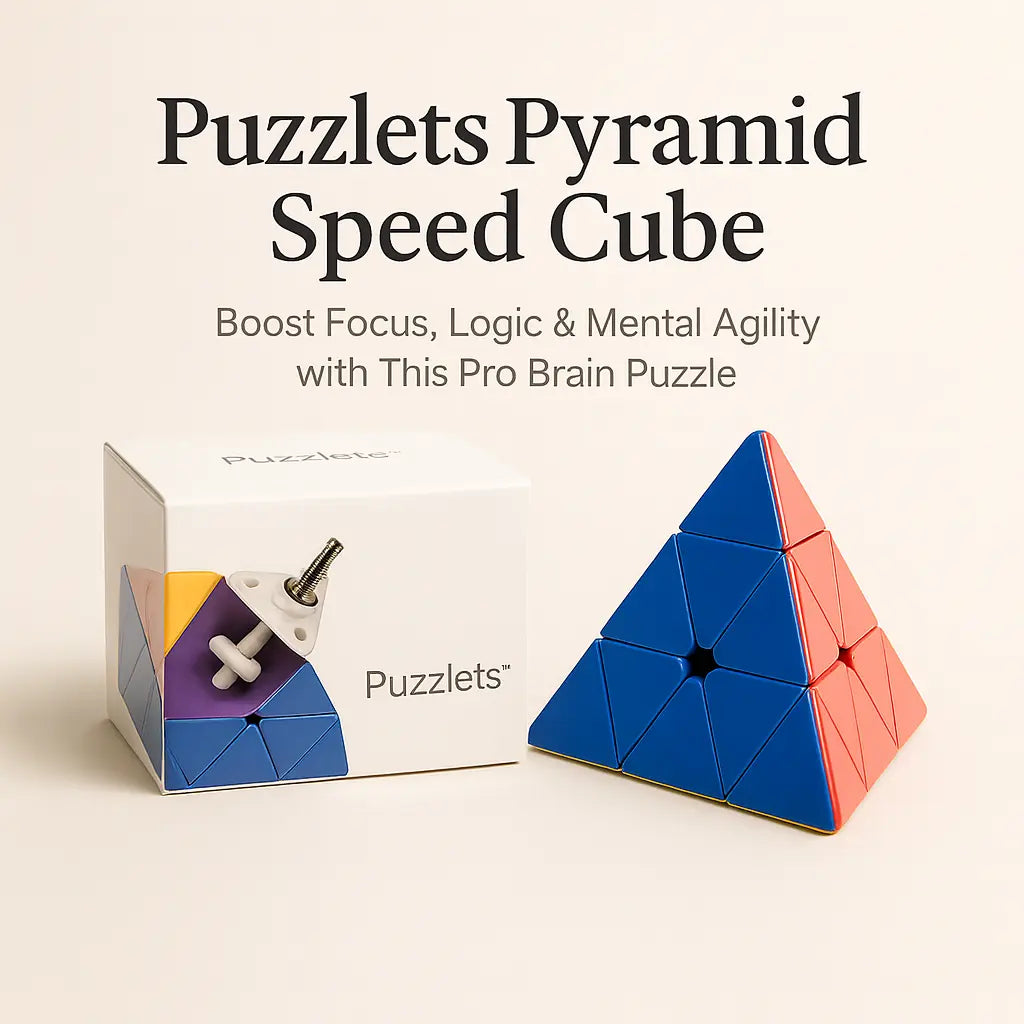 Pyramid Speed Cube – Boost Focus, Logic & Mental Agility with This Pro Brain Puzzle | Puzzlets™ Puzzlets