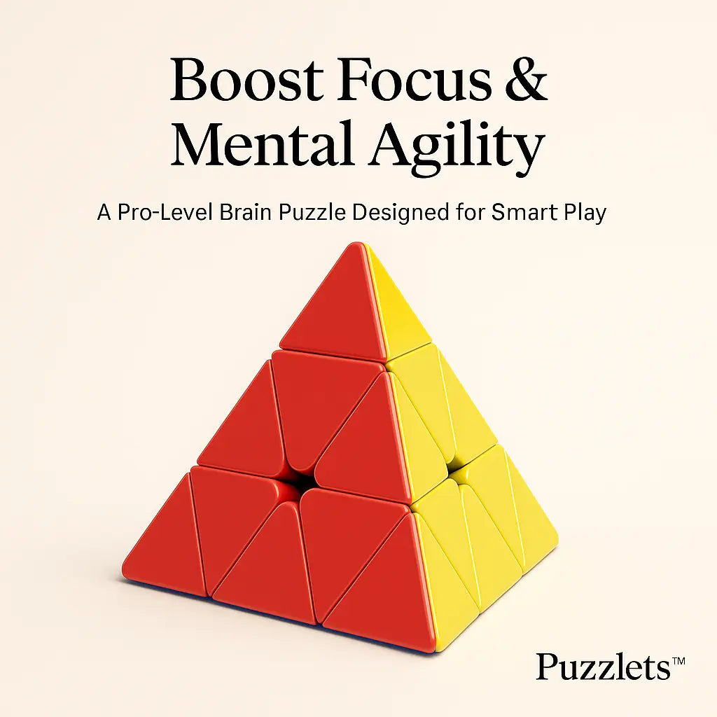 Pyramid Speed Cube – Boost Focus, Logic & Mental Agility with This Pro Brain Puzzle | Puzzlets™ Puzzlets