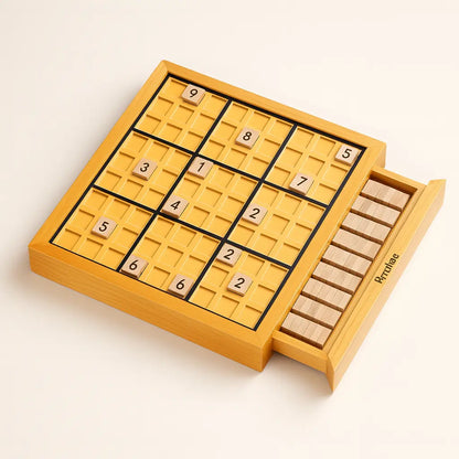 Sudoku Wooden Brain Training Board with Drawer – Boost Focus & Problem-Solving Puzzlets