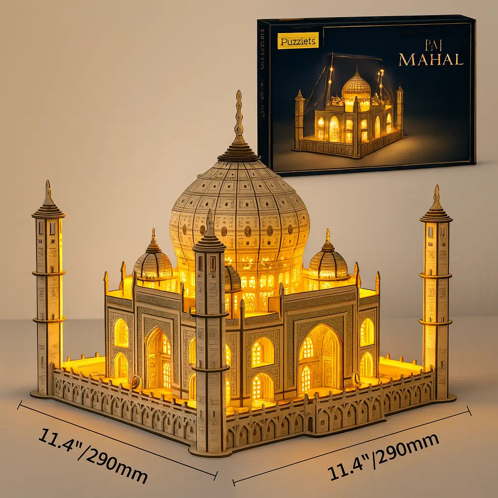 Taj Mahal 3D Wooden Puzzle – A Premium Brain-Challenge for Focus, Skill & Relaxation Puzzlets