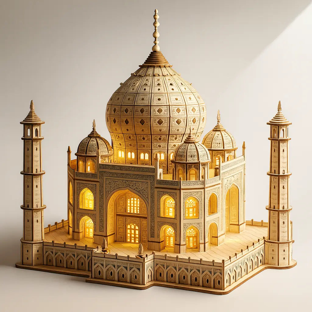 Taj Mahal 3D Wooden Puzzle – A Premium Brain-Challenge for Focus, Skill & Relaxation Puzzlets