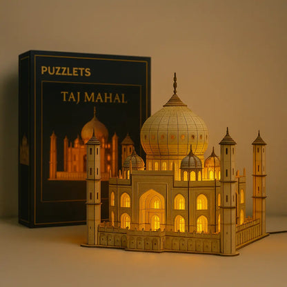 Taj Mahal 3D Wooden Puzzle – A Premium Brain-Challenge for Focus, Skill & Relaxation Puzzlets