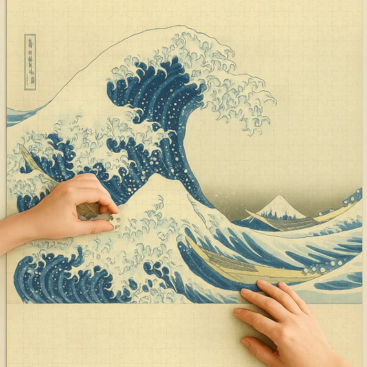 Great Wave Puzzle (1000-Pc) – Relaxing Artistic Brain Game That Boosts Focus & Creativity Puzzlets