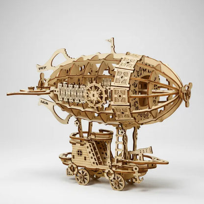 Wooden Airship Model by Puzzlets | Intelligent 3D Brain Teaser for Adults Seeking Challenge & Calm Puzzlets